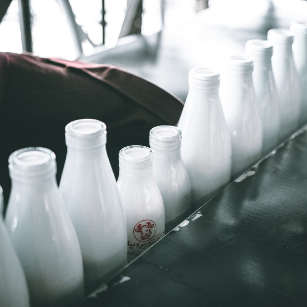 photo of milk bottle lot